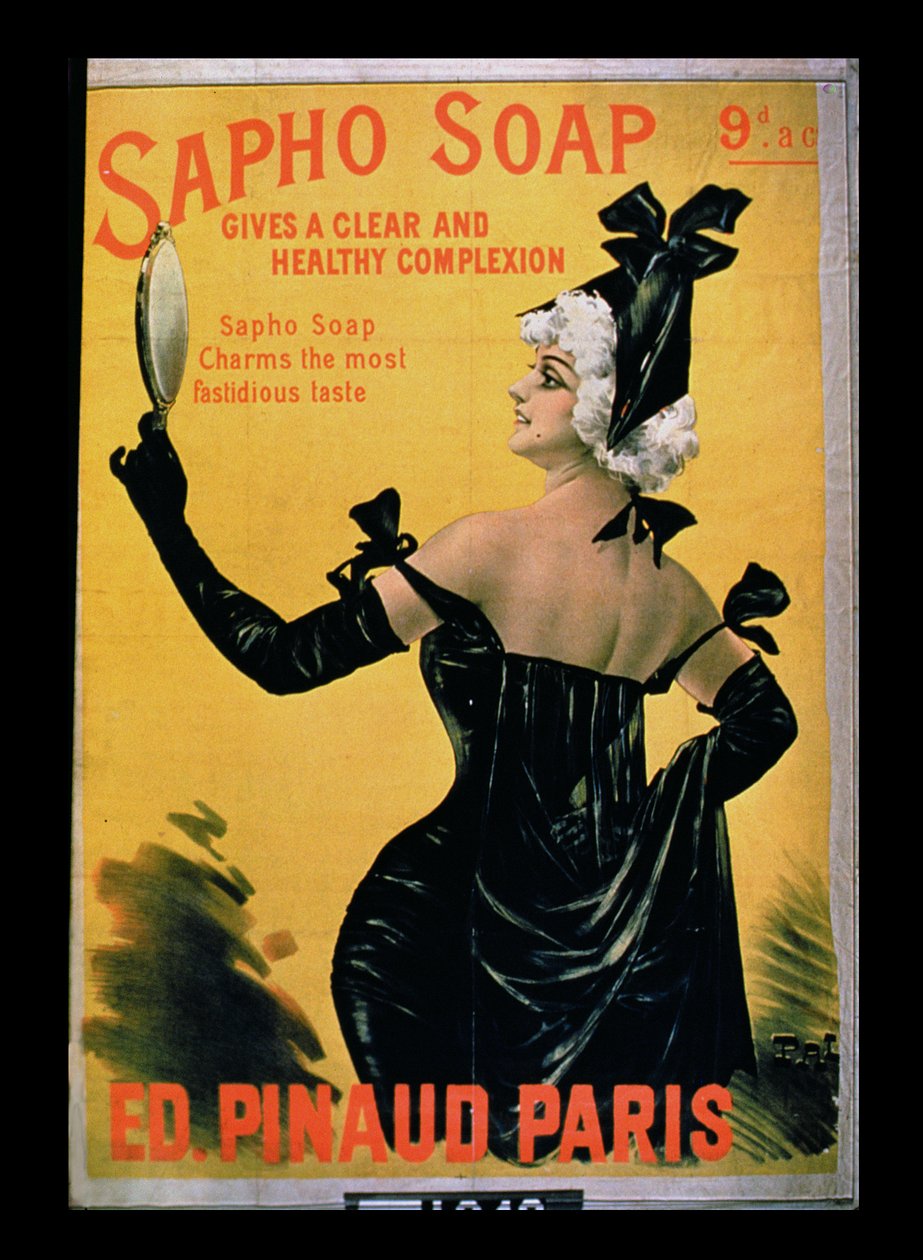 Sabão Sapho - Dá uma aparência clara e saudável, Edições Pinaud, Paris de French School