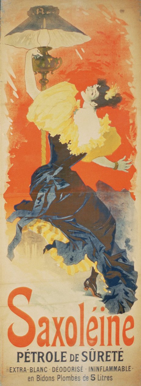Óleo de lâmpada de segurança de saxoleína, de 1890 de French School