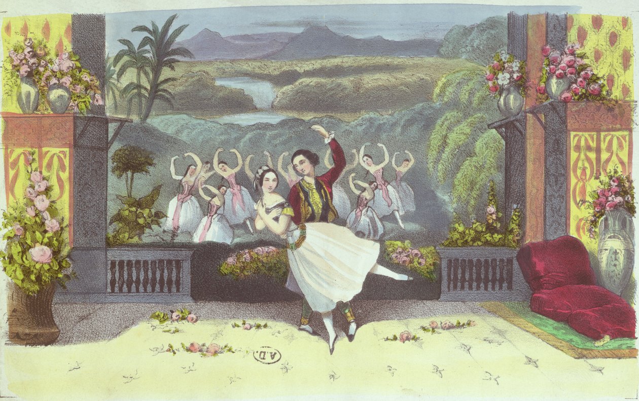 Cena de La Peri por Jean Coralli (1779-1854) e Theophile Gautier (1811-72) 1843 de French School