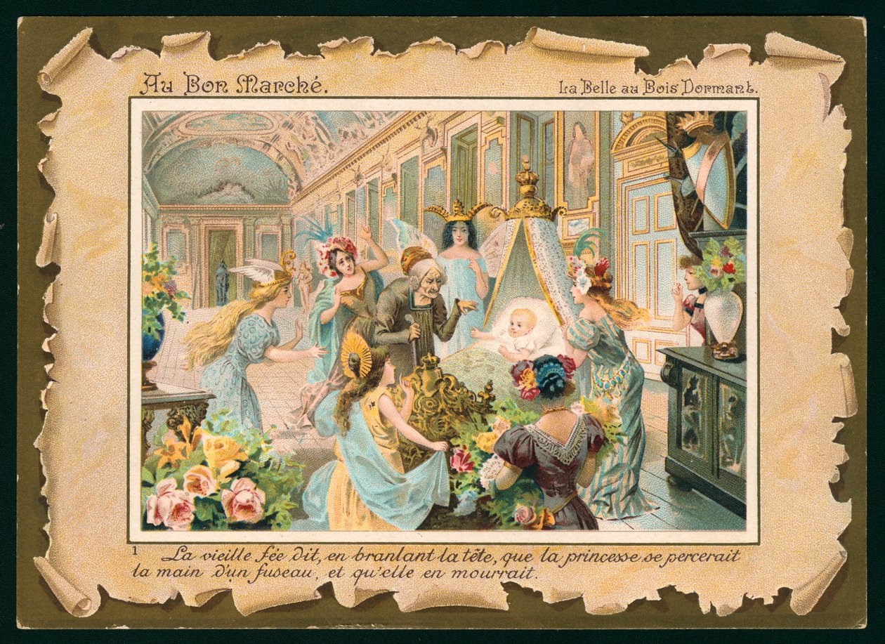 Cena da Bela Adormecida (cromolitografia) de French School