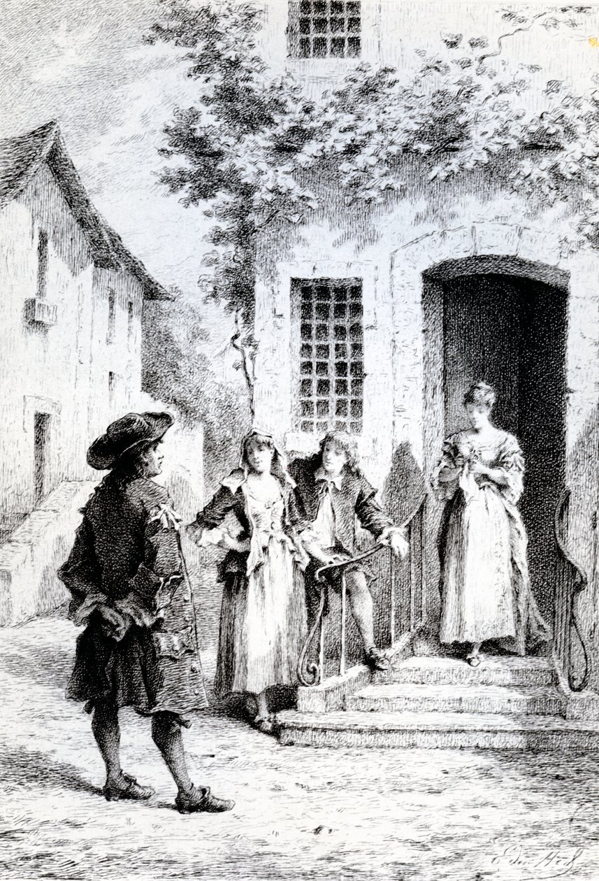 Cena da Escola de Esposas, de Moliere de French School