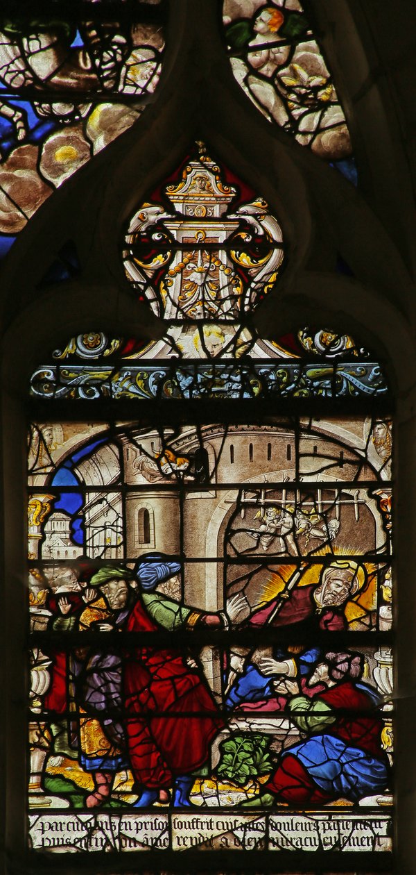 Cena da vida de St Roche: a morte do santo de French School