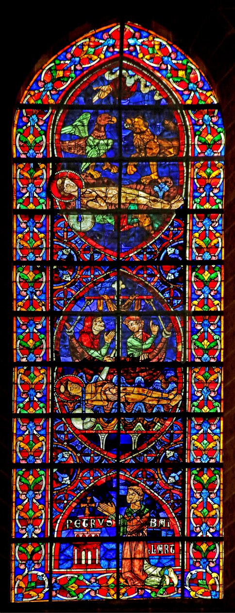 Cenas relativas à morte de São Vicente; doador Petrus Baillart (w110) de French School