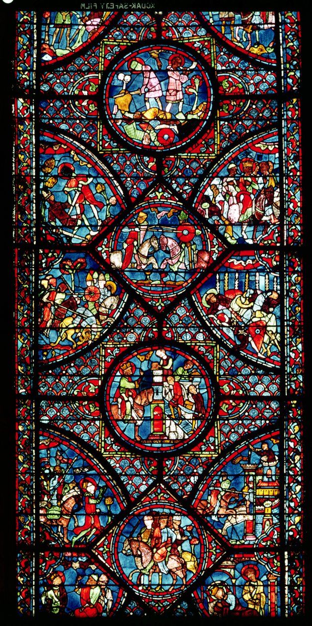 Cenas da Vida de Carlos Magno (747-814) do ambulatório, c.1215-25 (ver também 182939) de French School