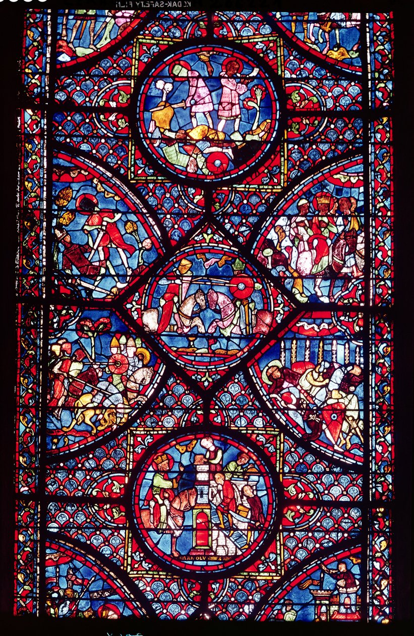 Cenas da Vida de Carlos Magno (747-814) do ambulatório, c.1215-25 (ver também 182938) de French School