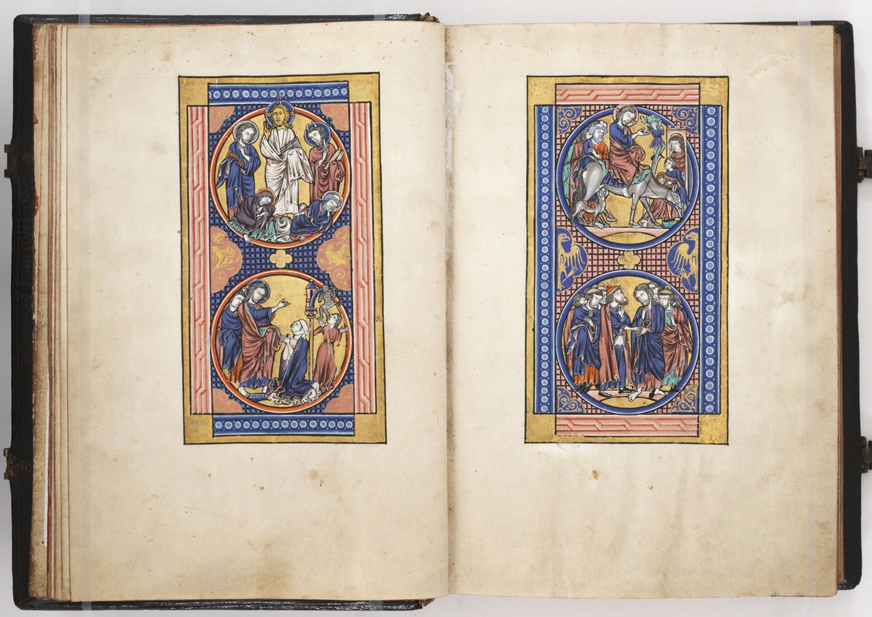 Cenas da Vida de Cristo, ilustração do Saltério de Lewis, c.1225-50 de French School