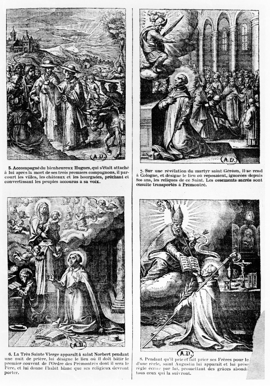 Cenas da vida de São Norberto, fundador da ordem premonstratense de cânones regulares de French School