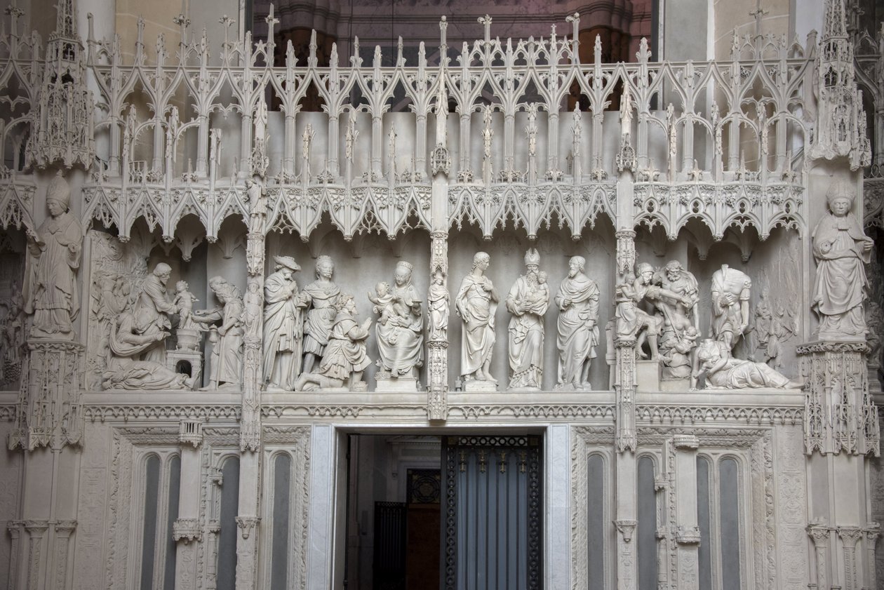 Cenas do coro da catedral de Chartres de French School