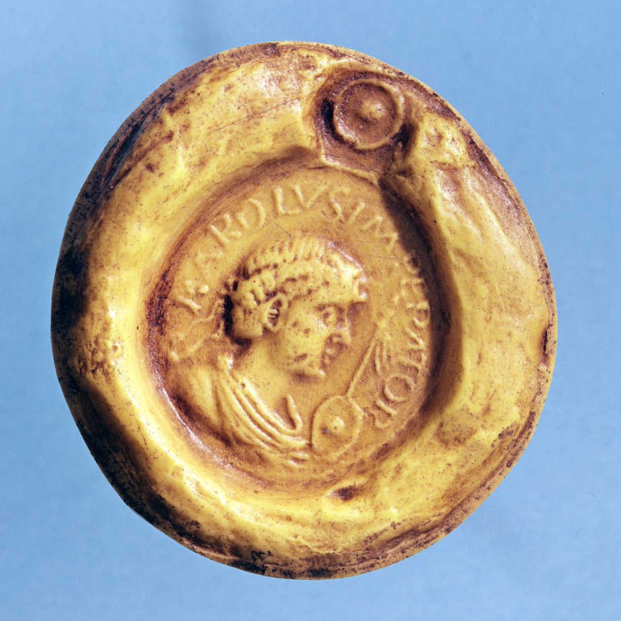 Selo de Carlos III (839-888) o Gordo, Rei da França e Sacro Imperador Romano, século IX de French School