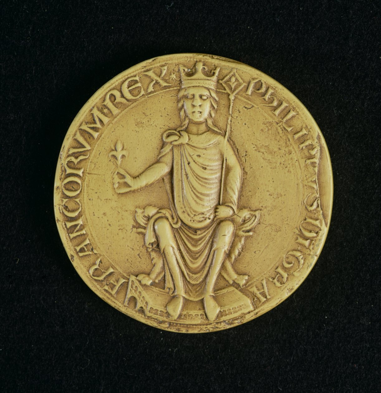 Selo de Philippe II Auguste (1165-1223) 1198 (cera) de French School