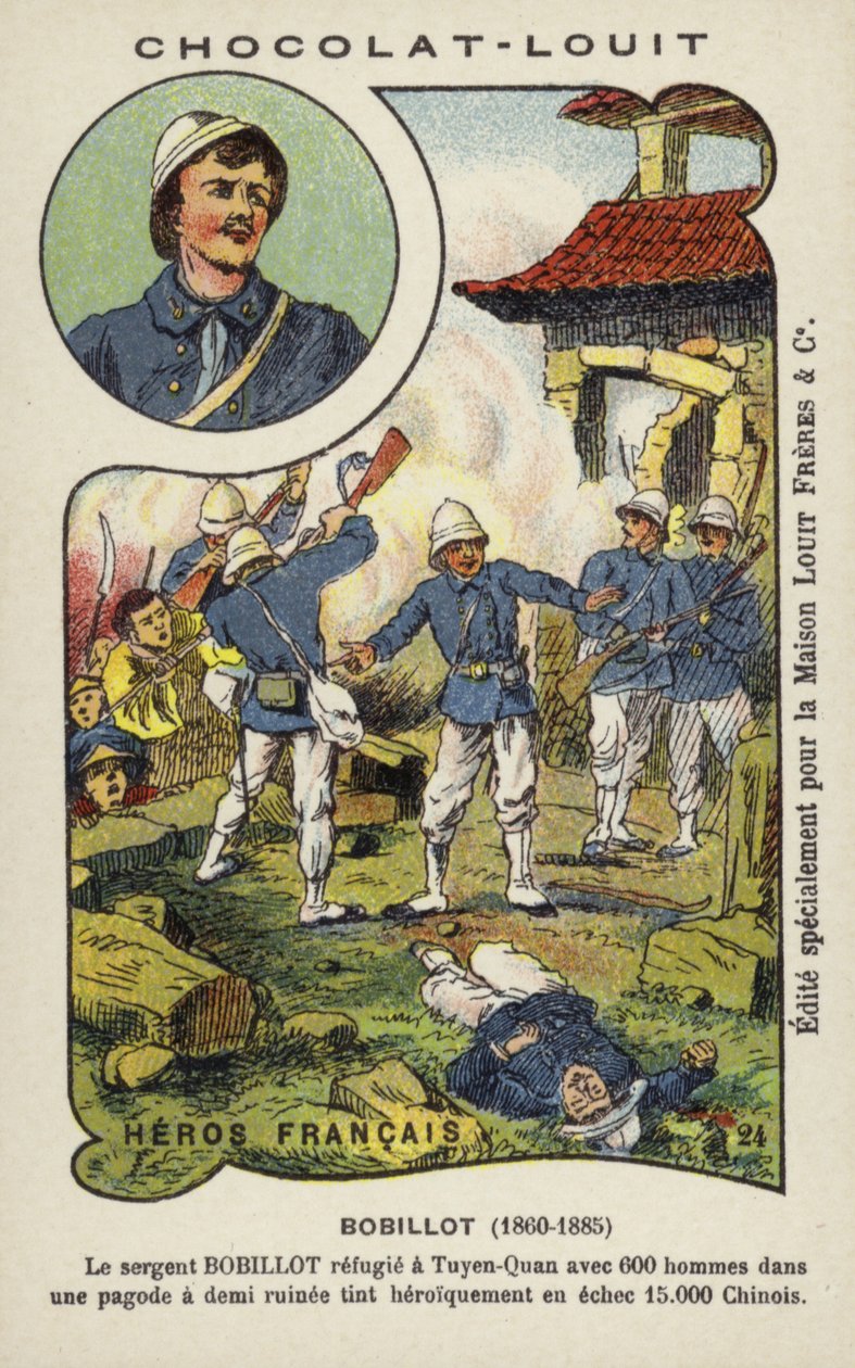 Sargento Jules Bobillot, soldado francês, no cerco de Tuyen Quang, Tonkin, Guerra Sino-Francesa de French School