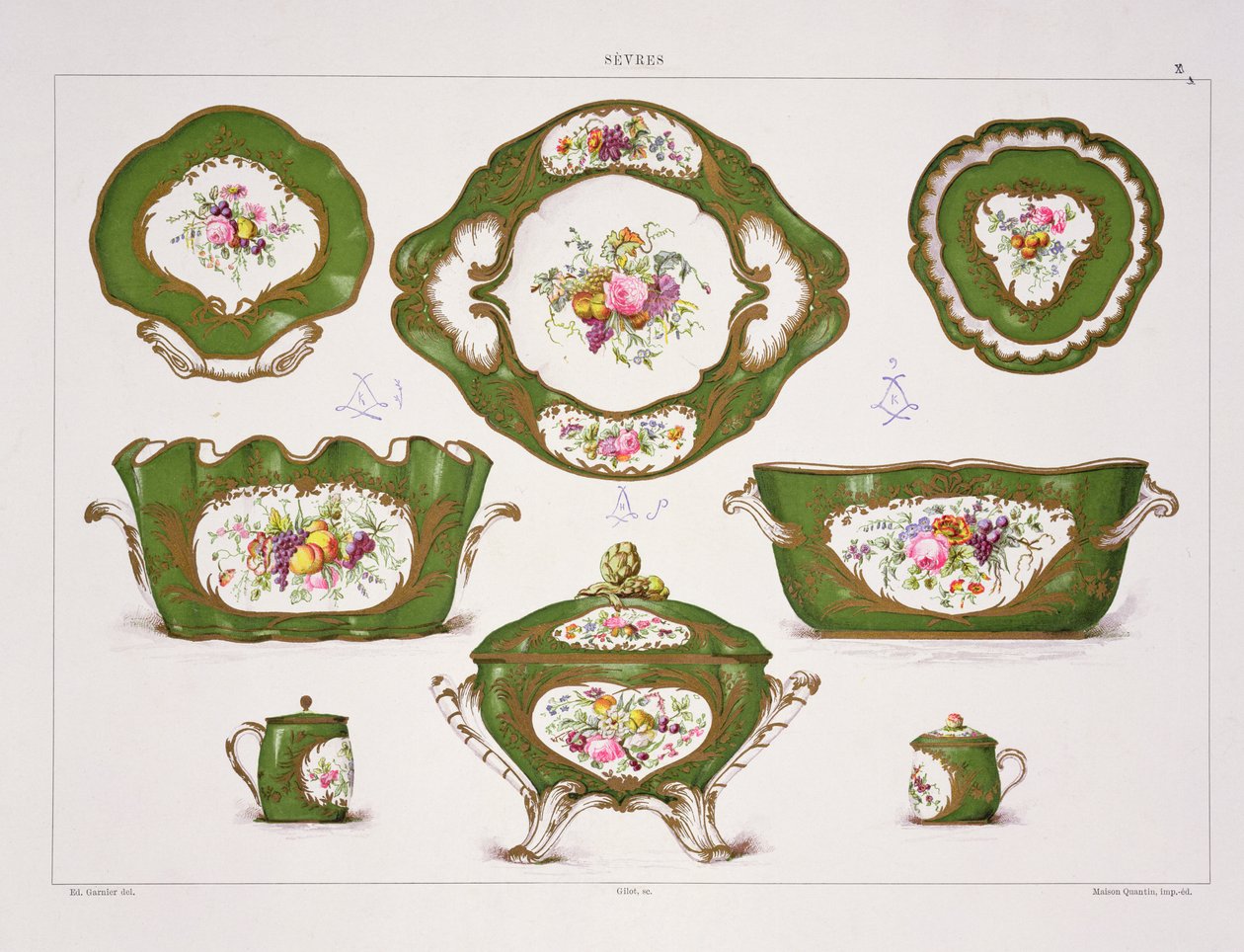 Serviço de jantar Sevres de French School