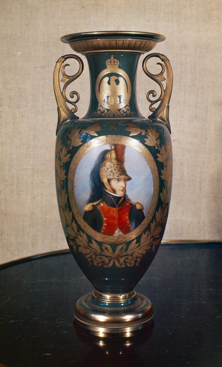 Sevres vaso representando Louis Bonaparte (1778-1846) (porcelana) de French School