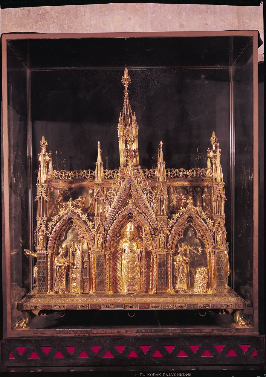Santuário de São Taurino, 1240-55 (ouro, cobre e esmalte) de French School