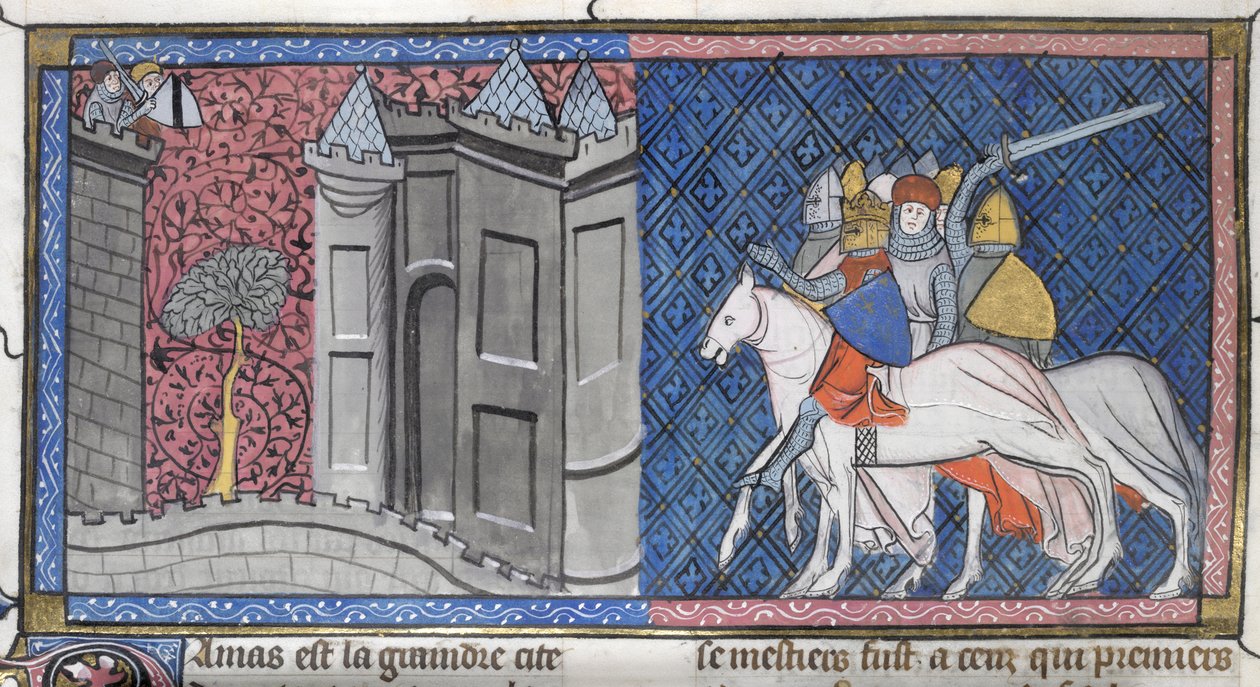 Cerco de Damasco - Luís VII, o Jovem de French School