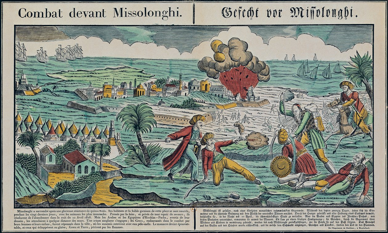 Cerco a Missolonghi, 22 de abril de 1826 de French School