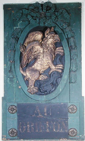 Assine para uma loja de móveis em Faubourg Saint Antoine, Paris (madeira dourada) de French School