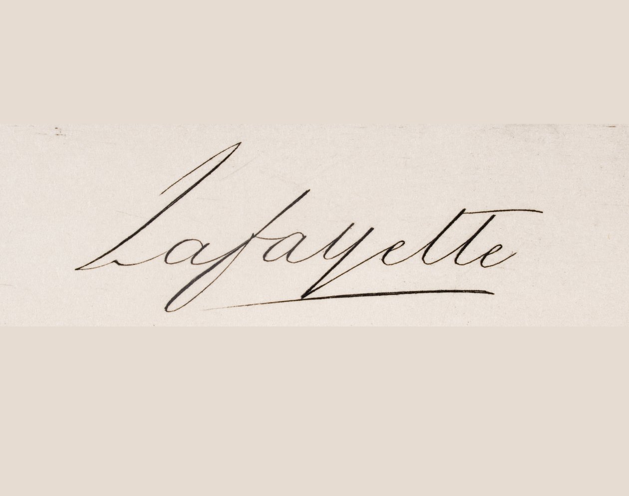 Assinatura de Marie-Joseph-Paul-Yves-Roch-Gilbert do Motier, Marquis de Lafayette de French School