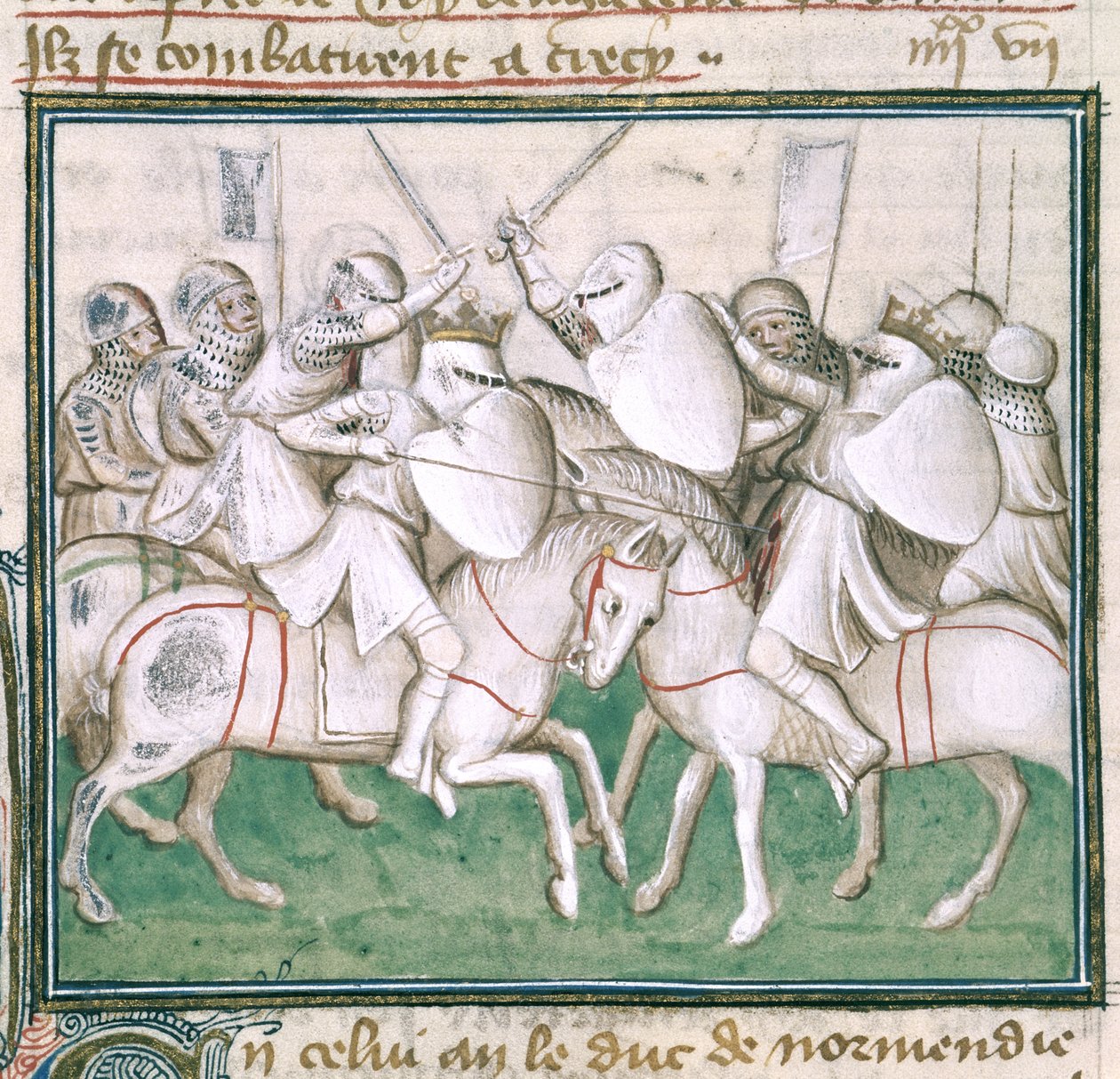 Sloane 2433 C, fol.69v The Battle of Crecy, c.1410 (vellum) de French School