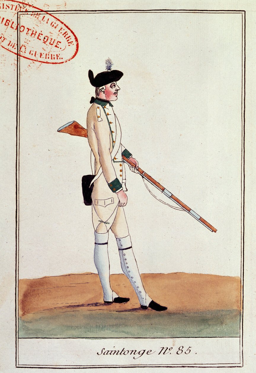 Soldado do 85º Regimento de Saintonge, c.1780 de French School