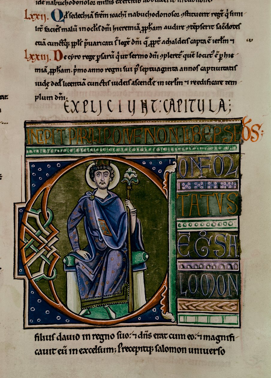 Salomão da Bíblia de Souvigny de French School