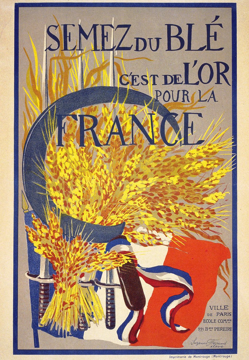 Semear trigo é ouro para a França - cartaz de French School