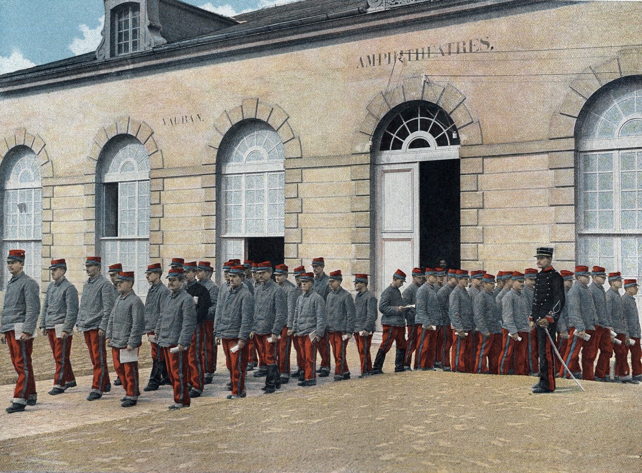 Escola militar especial de Saint-Cyr (Saint Cyr), serviço interior: Saída do anfiteatro. de French School