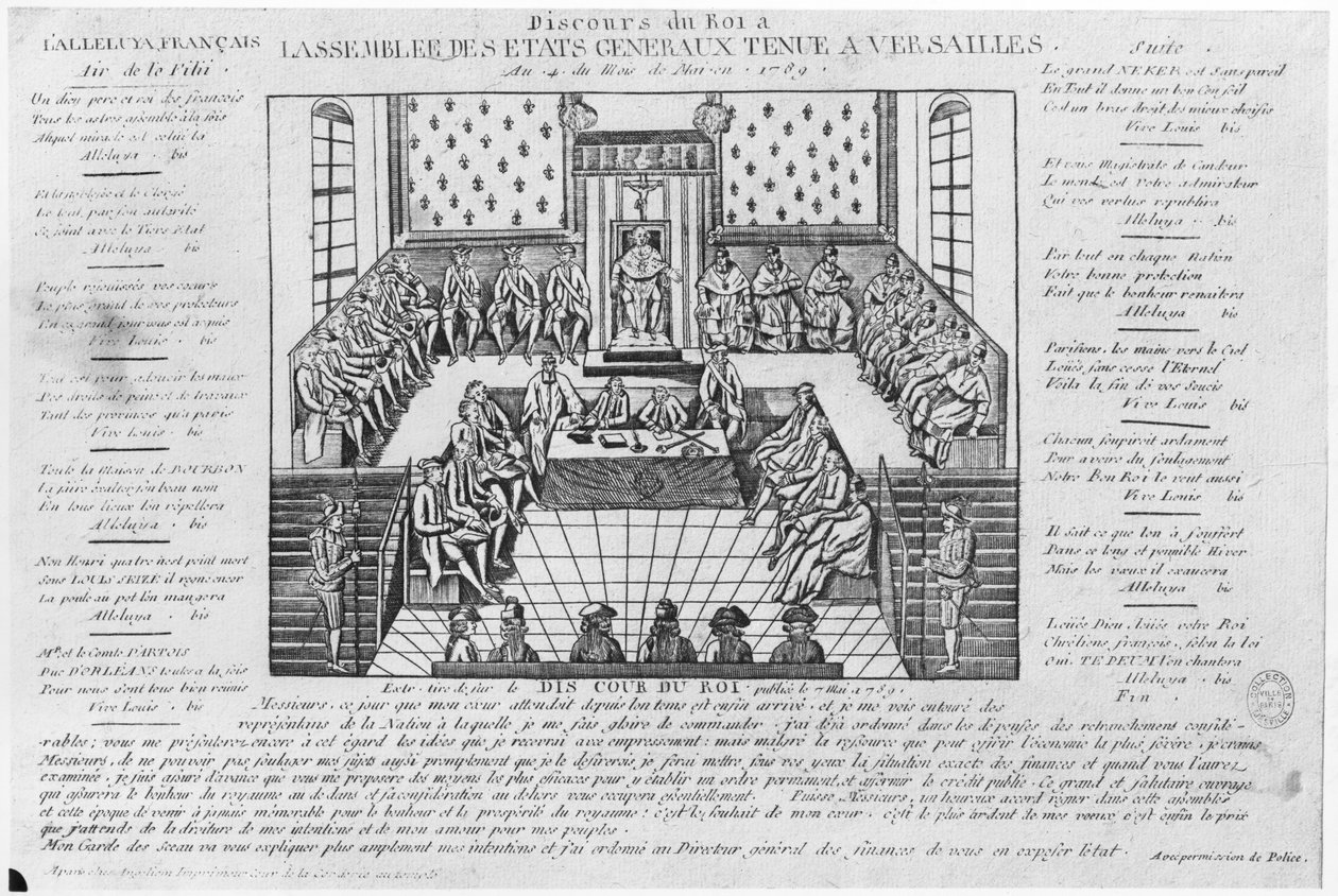 Discurso do rei Luís XVI na abertura dos Estados Gerais em Versalhes, 4 de maio de 1789 de French School
