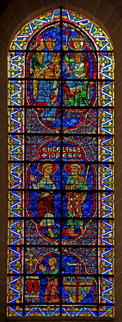 Ss John & James; Adoração dos Magos; doador: Bouchard de Marly (w114) de French School