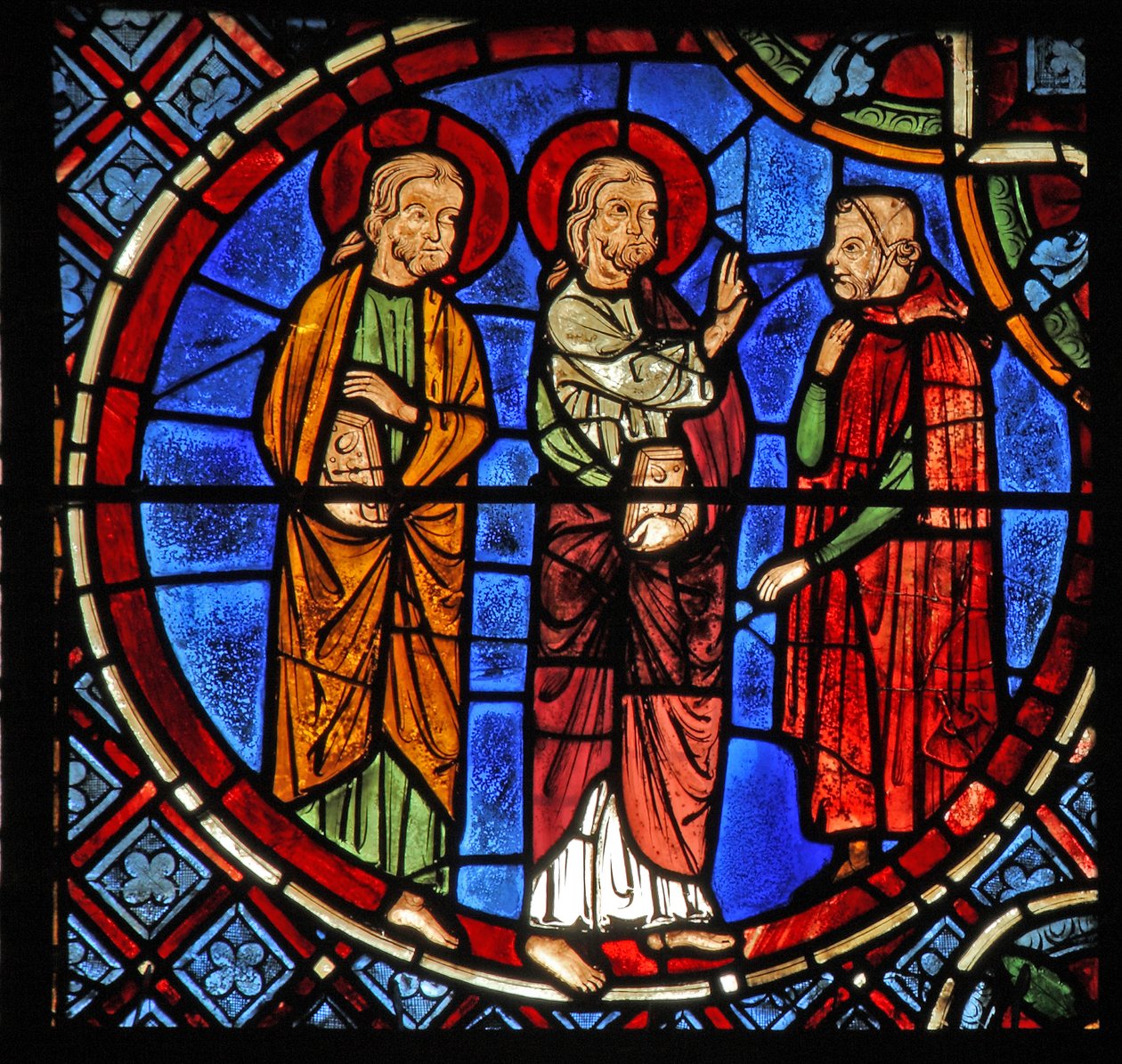 Ss Simon e Jude com um diácono (w1) de French School