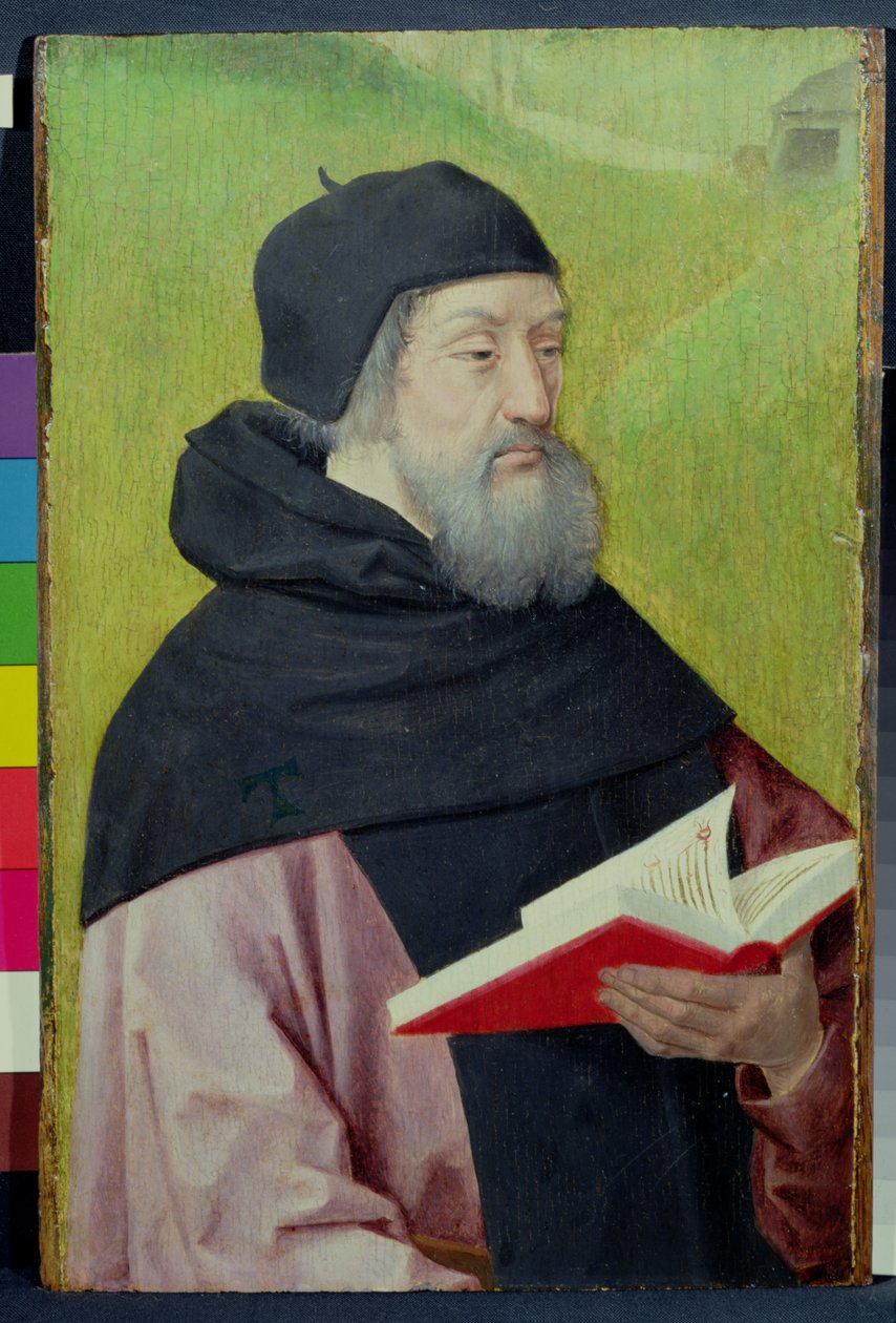 Santo António Abade (óleo sobre painel) de French School