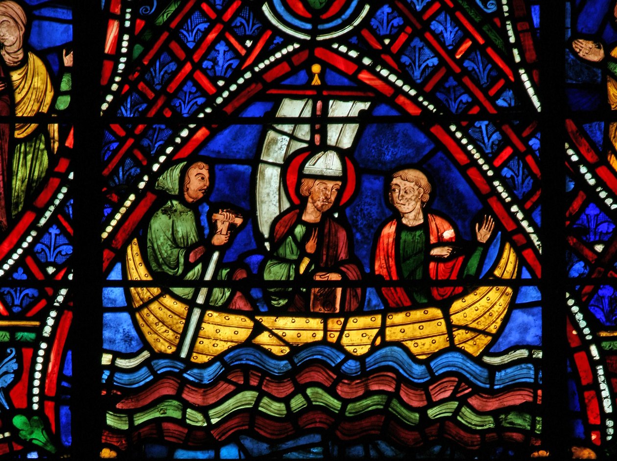 St. Apollinaire: em um barco (w36) de French School