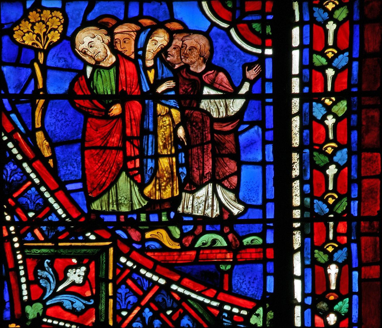 St. Apollinaire: os fiéis em seu funeral (w36) de French School