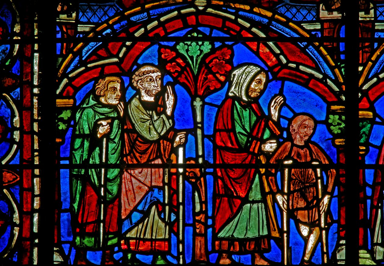 Janela de São Cheron: os doentes em seu túmulo (w15) de French School