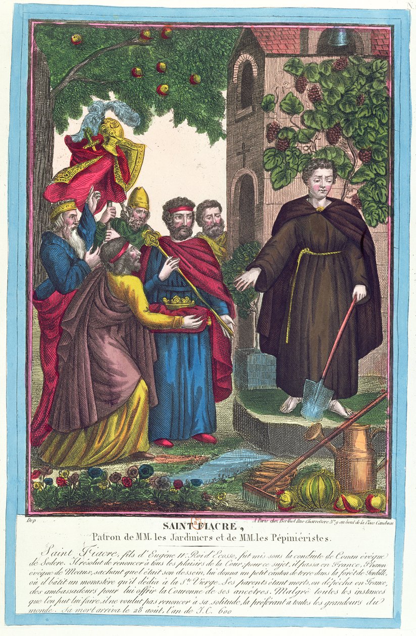 São Fiacre (d.670) 1841 de French School