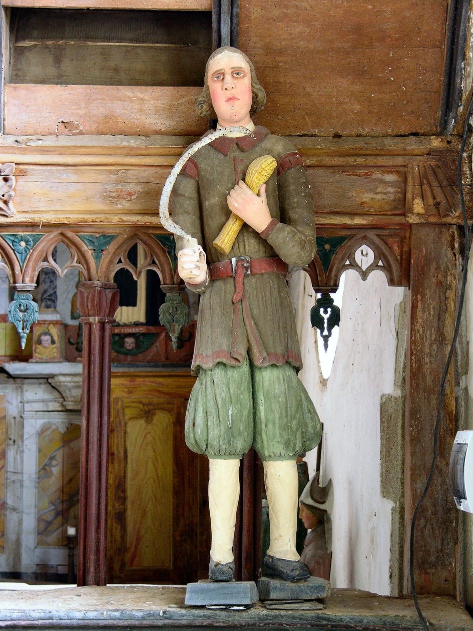 St. Isidore (madeira policromada) de French School
