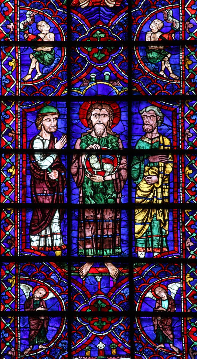 São João Batista com Agnus Dei (w106) de French School