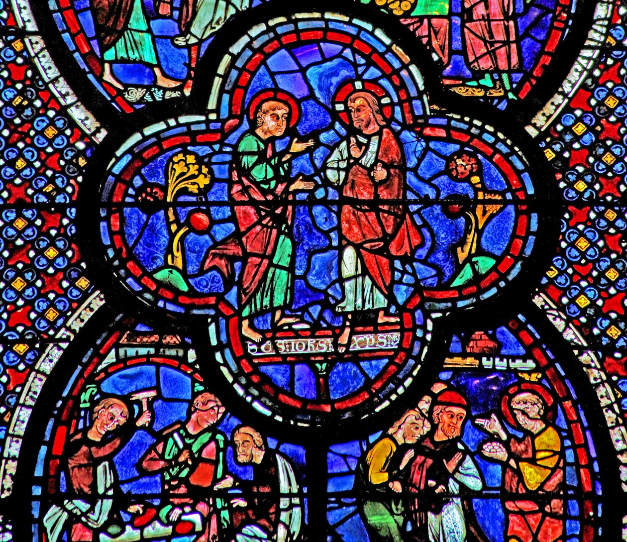 Janela de São João: Cristo aparece a São João (w48) de French School