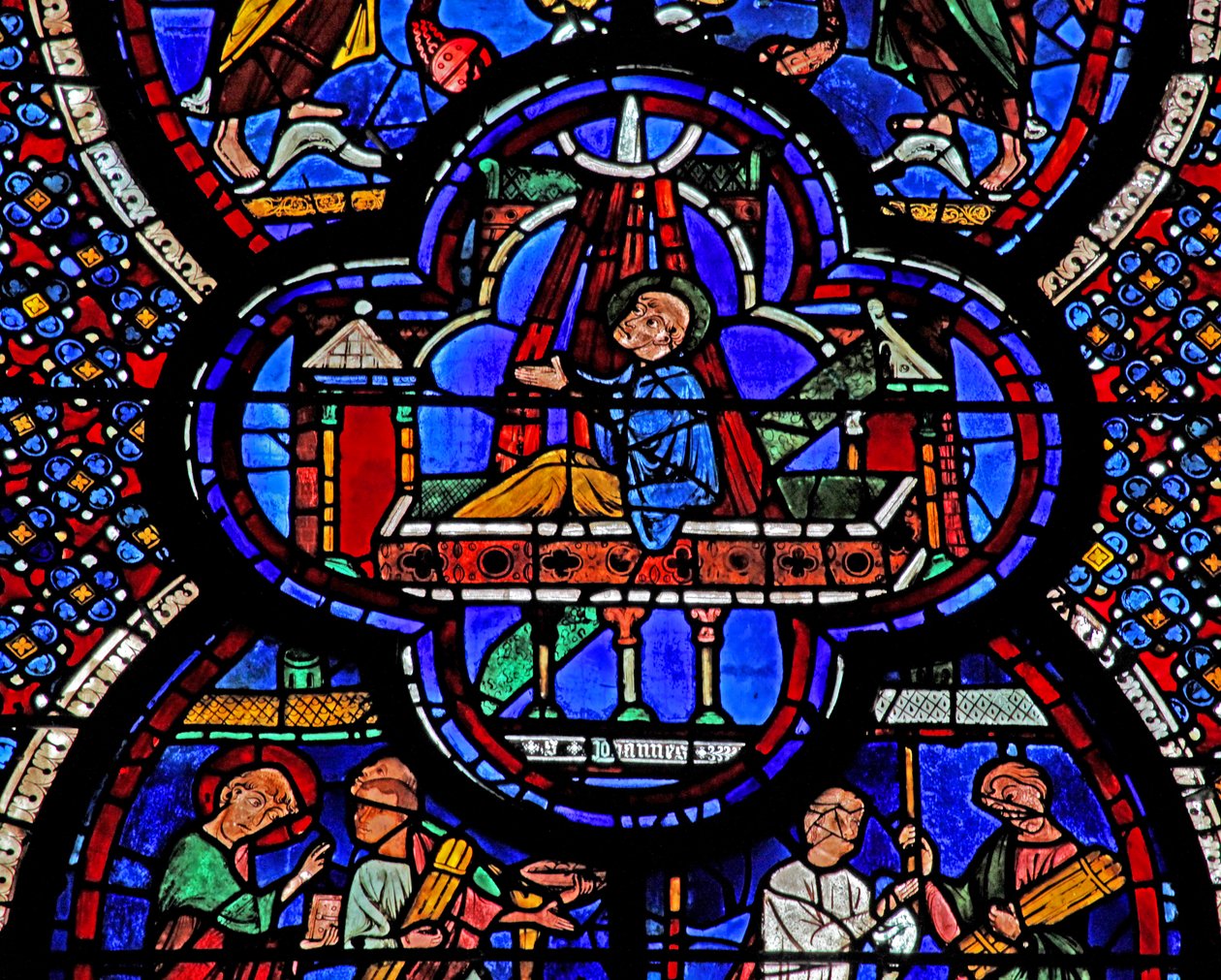 Janela de São João: aguarda morte e ressurreição (w48) de French School