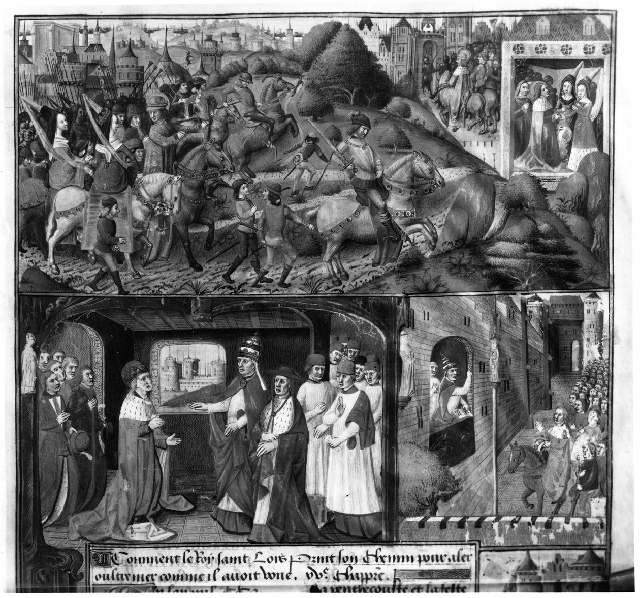 St. Louis (1214-70) Deixando para a cruzada de French School