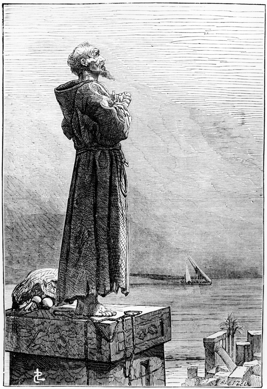 St Simeon Stylites, tarde C19th de French School