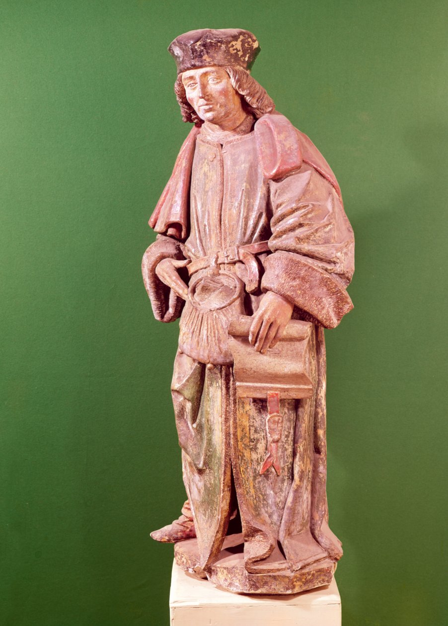 St. Yves de Treguier (1253-1303), da Igreja de St. Martin, Amiens (madeira) de French School