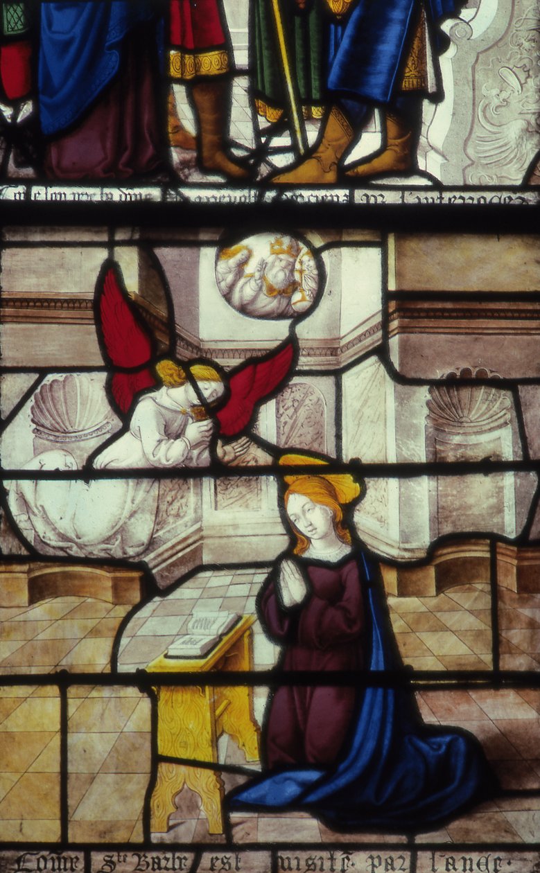 Vitral da Capela Santa Bárbara, Igreja de Notre-Dame de Semur-en-Auxois de French School