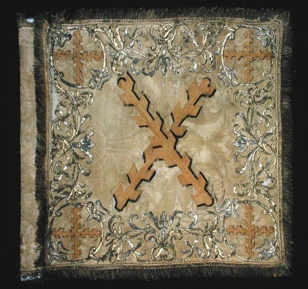 Padrão do regimento de cavalaria de Borgonha, c.1750 (damasco bordado) de French School