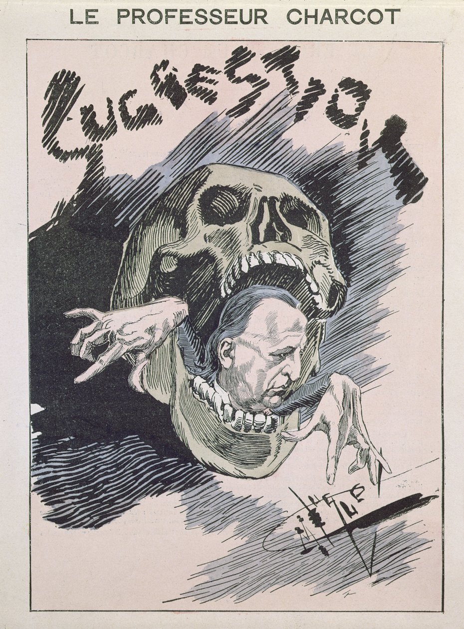 Sugestão, caricatura de Jean Martin Charcot (1825-93) c.1880-85 de French School