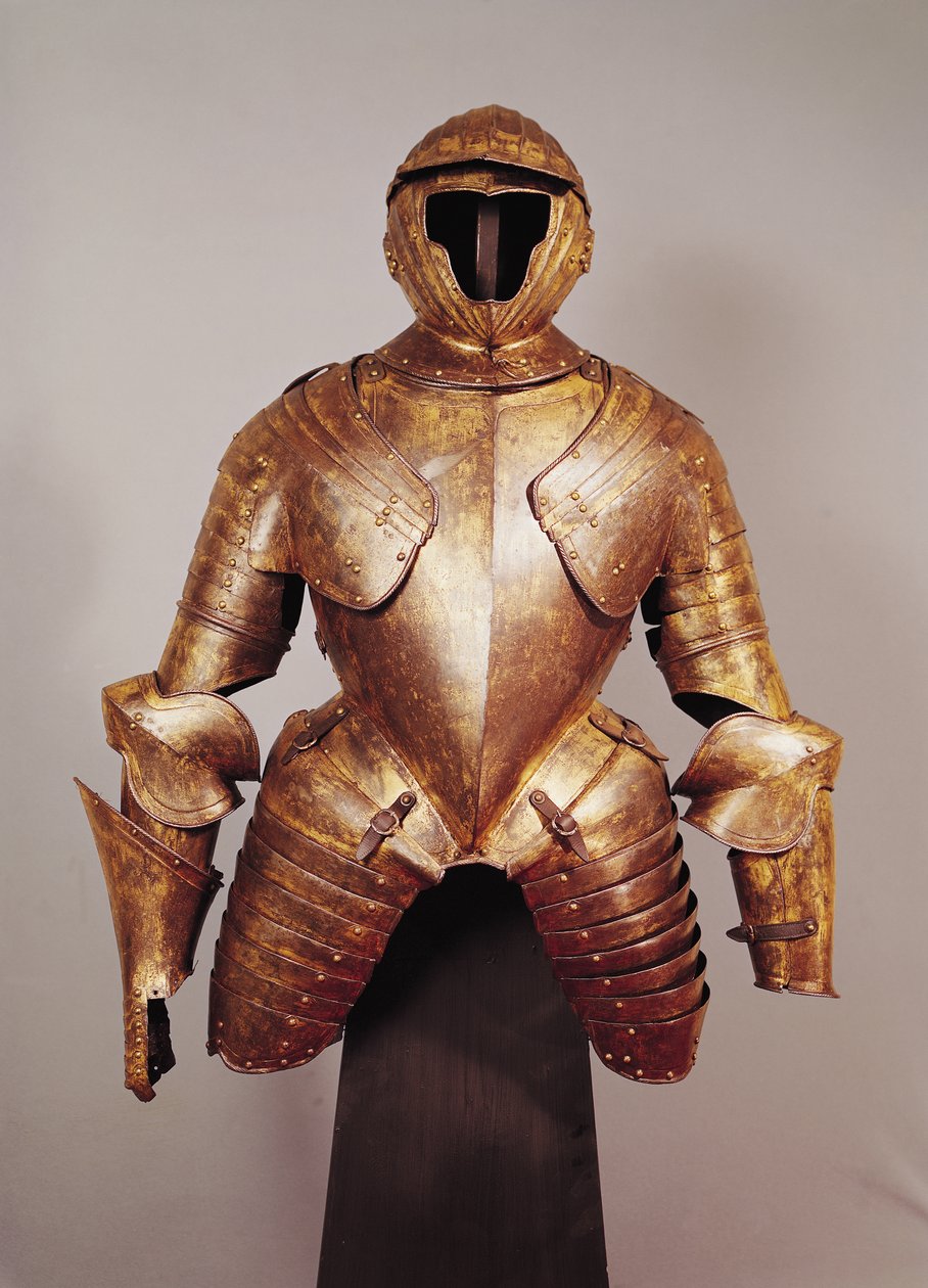 Terno de armadura pertence a Charles de Lorraine (1554-1611) do século XVI a XVII (metal) de French School