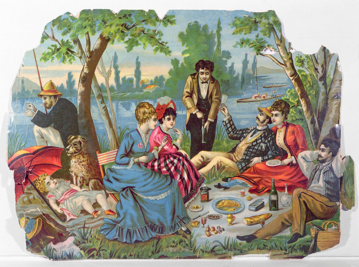 Piquenique de verão pelo rio de French School