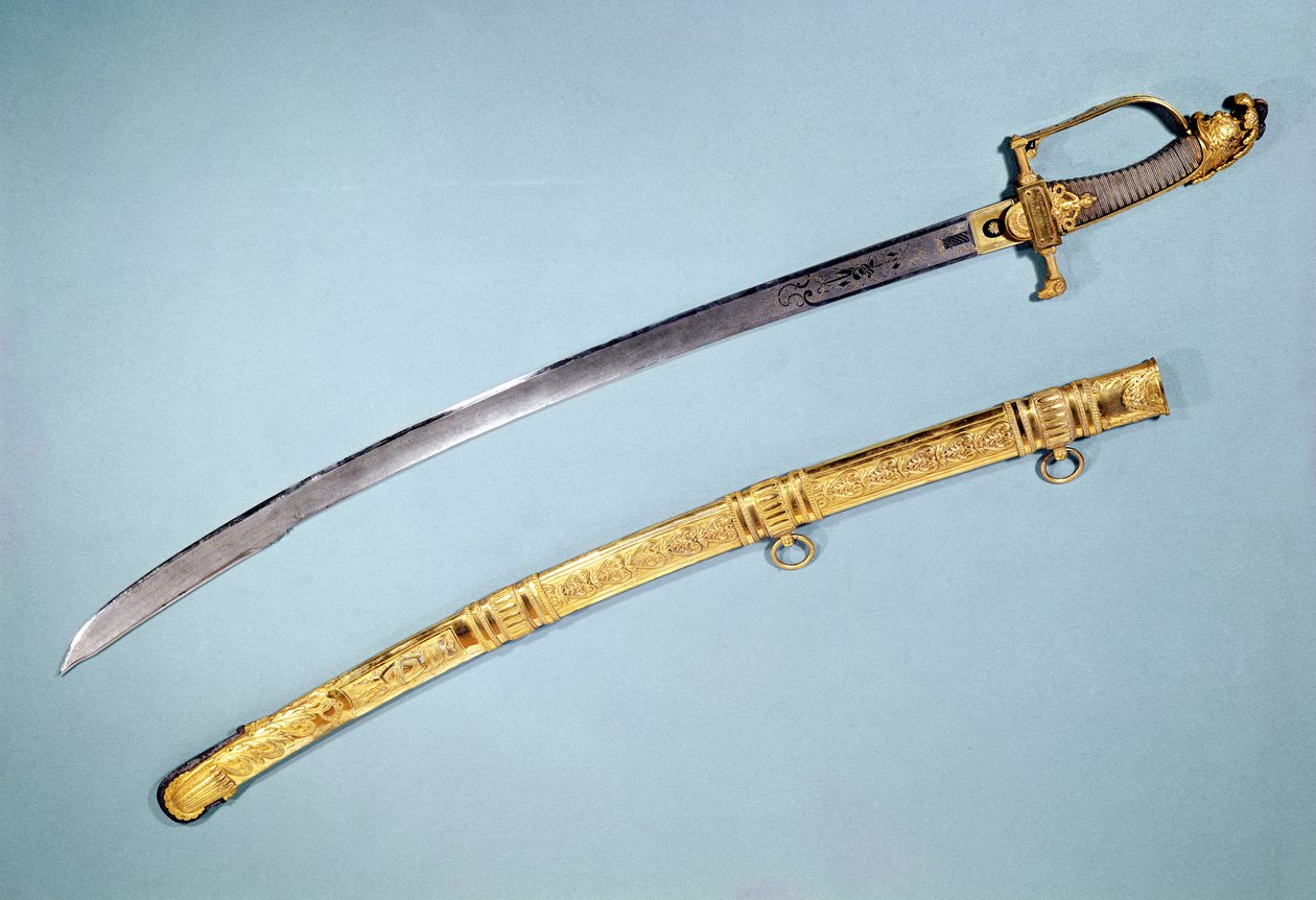 Espada dada a Napoleão I (1769-1821) pelo Directoire (metal) de French School