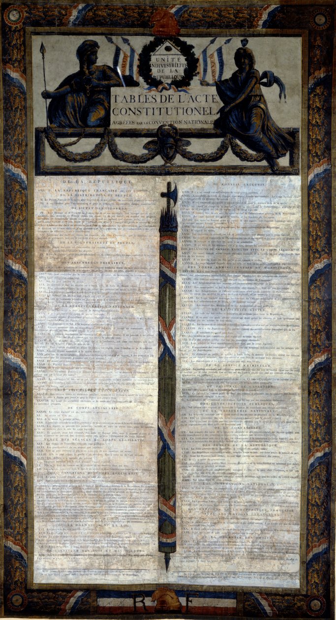 Tabela do Ato Constitucional de 1793 de French School