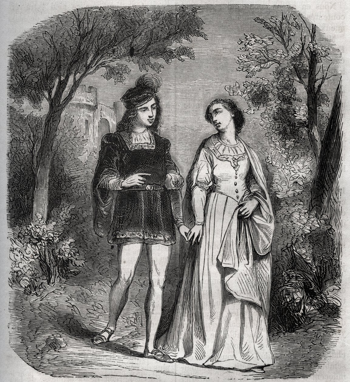Tanto que eles andaram juntos no parque: Francesca de Rimini (Françoise de Rimini de French School